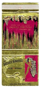 Cubierta de colección Matchbook Carlsbad Caverns terciopelo liga White's City casi nueva dorada - Imagen 1 de 3