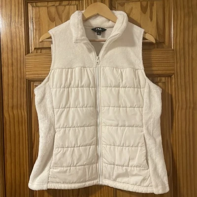 FILA Sport Women Cozy Soft Sherpa Vest Ivory Cream Fleece Vest Size L - Image 1 of 4