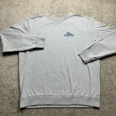 Suéter Patagonia Para Hombres XXL Gris Sudadera Claro Cuello Redondo Pez Lanza Logo Adulto Foto 1 de 4