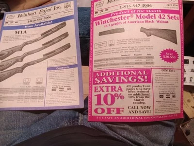 Vintage 1996 Reinhart Fajen Inc.  Gun Parts Catalog  April,May. - Image 1 of 4