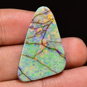 11.55CTs 19x33x3mm Natural Monarch Opal, Sterling Opal Fancy Shape Gemstone BC69 - Picture 1 of 6