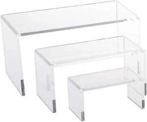 888 Display USA Clear Acrylic Jewelry Display Risers Showcase Fixtures Bakery... - Picture 1 of 16
