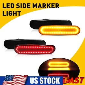 For 02-05 Honda Civic Si EP3 3DR Smoked Front + Rear LED Side Marker Lights 4PCS - Picture 1 of 12