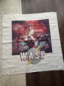 1984 Vintage WASP self titled album Banner Tapestry Fabric Poster Flag 46.5”x45” - Picture 1 of 11