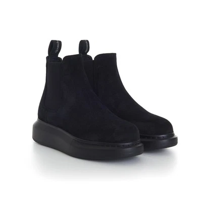 ALEXANDER MCQUEEN 650 $ Chelsea ботинки - резиновая подошва, черная замша - Изображение 1 из 4