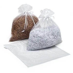 Organza Bags, Extra Large 20 x 21 Inches, White Mesh Gift Bags with Drawstrin... - Picture 1 of 2