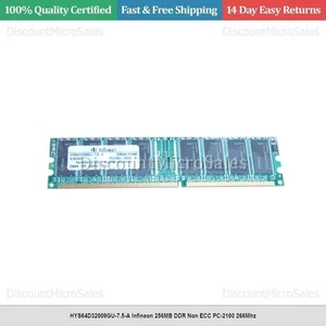 HYS64D32009GU-7.5-A Infineon 256MB DDR Non ECC PC-2100 266Mhz - Picture 1 of 1