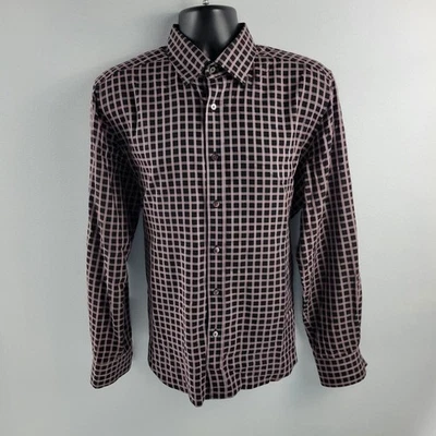 Robert Graham Vestido Camisa Botón A Cuadros Hombre L 3504 Foto 1 de 4