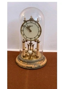 Vintage John Wanamaker Vintage Brass Glass Dome 400 Day Anniversary Clock - Picture 1 of 1