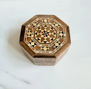 Pequeño joyero de madera hecho a mano caja de mosaico ideas de regalo hecho a mano - Imagen 1 de 8