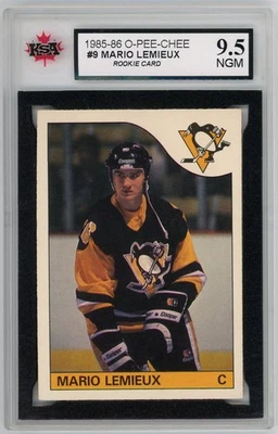 1985 O-Pee-Chee OPC Hockey #9 Mario Lemieux radiocontrol novato patio KSA 9,5 casi gema como nuevo Foto 1 de 2