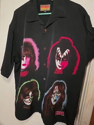 Vintage Kiss Shirt Mens 2XL XXL Black Solo Faces Dragonfly 2001 - Image 1 of 4