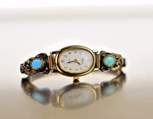 Virginia C Watch Tips, Sterling Silver Goldfilled Turquoise  - Picture 1 of 5