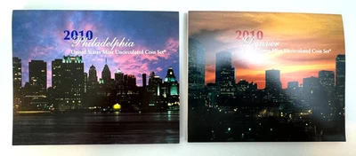 2010 United States Mint Uncirculated Coin Set Philadelphia + Denver FREE SHIP!! - Image 1 of 4