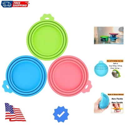 Cubiertas para latas de comida para mascotas - Paquete de 3 tapas de latas de silicona para comida húmeda para perro gato, Unive... Foto 1 de 4