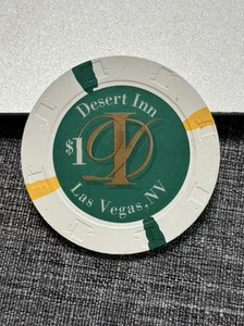 (UNZIRKULIERT) $1 DESERT INN CASINO CHIP POKERCHIP LAS VEGAS NEVADA KLASSIKER - Bild 1 von 3