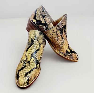 Botines de tobillo con patrón de serpiente de cuero Kenree para mujer de Lucky Brand Talla 11 Western Foto 1 de 4