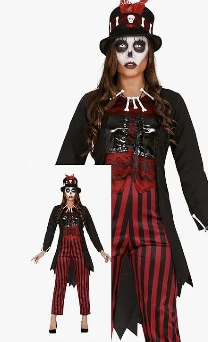 Halloween Costumes Voodoo Ladies Party Fancy Dress Up Spooky Mask Wizard Adult - Image 1 of 4