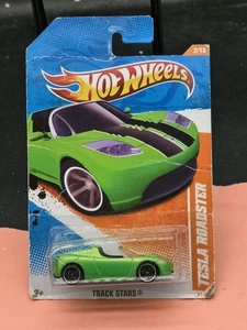 Hot Wheels 2011 Track Stars Tesla Roadster Green HTF!! - Picture 1 of 2