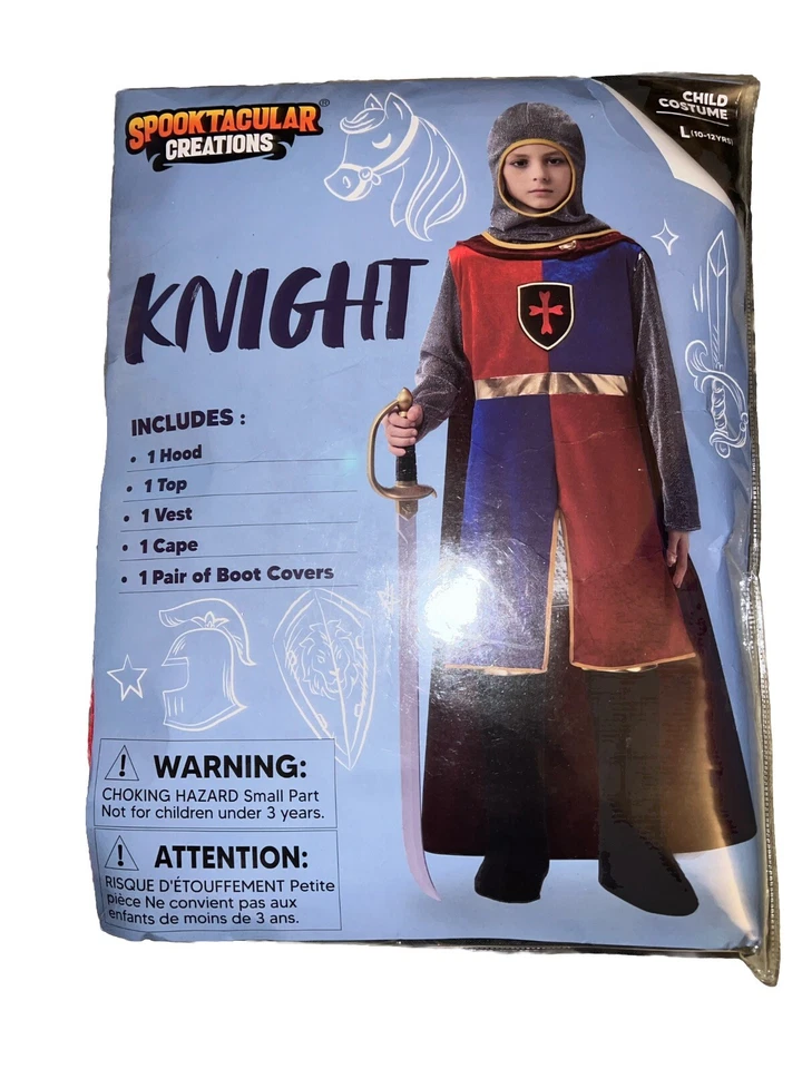 Fantasia de Halloween Spooktacular Creation Knight 5 peças G (10-12) vermelho azul - Imagem 1 de 3
