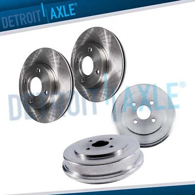 Front Brake Rotors Rear Drums for 2003-2008 Chevy Cobalt Pontiac G5 Pursuit Ion - Image 1 of 4
