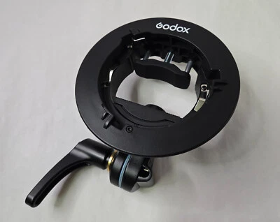 Godox S2 Speedlite Bracket S-Type Bowens Mount Holder Fits V1 V860II TT350 Flash - Image 1 of 4