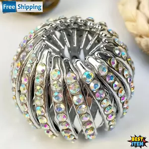 Bird Nest Expandable Hair Clip Hair Ban maker 1pcs Rhinestone Ponytail Holder - Picture 1 of 8