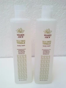 2 Pack Trader Joes Tea Tree Tingle Body Wash Peppermint & Eucalyptus 16 oz each - Picture 1 of 4