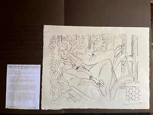 Henri Matisse Lithograph 1960 COA Original Signed Numbered By Hand Stamp @ - Picture 1 of 12