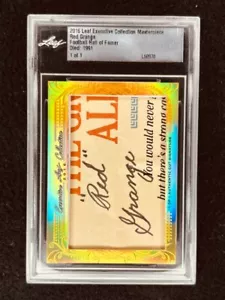 Red Grange 2016 Leaf Masterpiece Cut Signature autographed signed card 1/1 JSA - Picture 1 of 2
