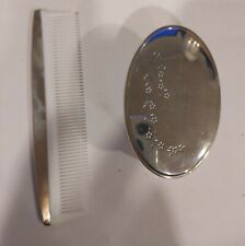 New old stock Lullaby Sterling Silver Military Baby Brush & Comb Set 