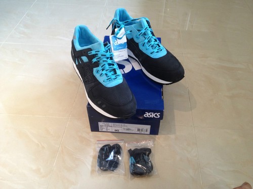 Solebox x ASICS Gel Lyte 3 III blu falegname taglia UK 12 NUOVO