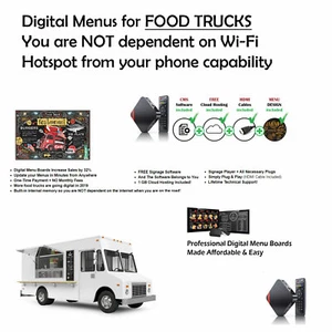 Digital signage and digital menu boards for food trucks and concession stand - Picture 1 of 10