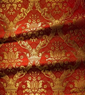 Greek Orthodox Liturgical Brocade Church Vestment 150cm wide Jacquard Fabric  - Image 1 of 4