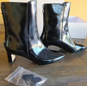 aeyde boots donna pebble patent calf black size 37 made in Italy - Picture 1 of 5