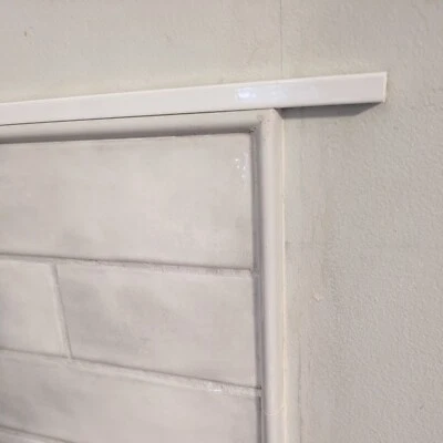 Lápiz de porcelana con borde de cerámica cuadrado brillante 1/2 pulgada X 12 pulgadas Blanco NUEVO Acabado Foto 1 de 4