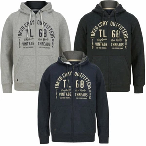 Tokyo Laundry Men's Hoodie Zip Up Graphic Print Hooded Sweater Top Hoody Jacket - Picture 1 of 10