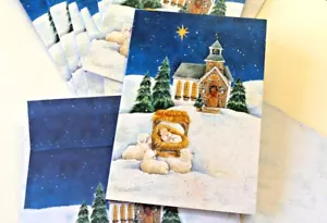 13 cartoline natalizie glitter Gesù bambino montaggio #GMCC80947 Diane Kater Art - Foto 1 di 11