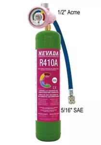 KIT COMPLET RECHARGE DE GAZ RÉFRIGÉRANT R 410a BOUTEILLE 800g 990 ml CLIMATISEUR - Photo 1/3
