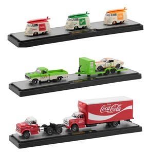 M2 Machines 1:64 2021 Coca Cola Auto-Haulers Release Trucks 56000-TW06-6D1 - Picture 1 of 5