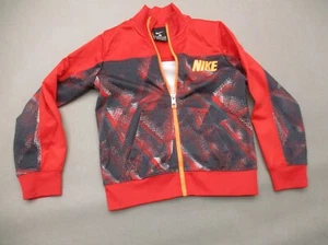 NIKE DRI-FIT Size 4-5 Boys Multicolor Full Zip High Collar Athletic Jacket 873 - Picture 1 of 6