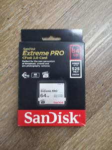 SanDisk Extreme PRO CFast 2.0 64GB memory card  525MB/s 3500x *** NEW IN A BOX