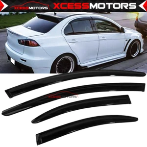 Fits 08-17 Mitsubishi Lancer Side Window Visors Sun Shade Guard 4PCS Set - Bild 1 von 9