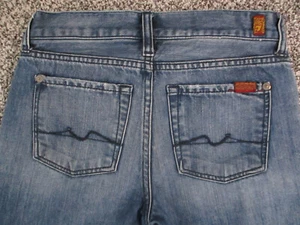 Seven 7 For All Mankind Jeans Youth 10 Blue Denim Bootcut Low Rise Womens 25x27 - Picture 1 of 17