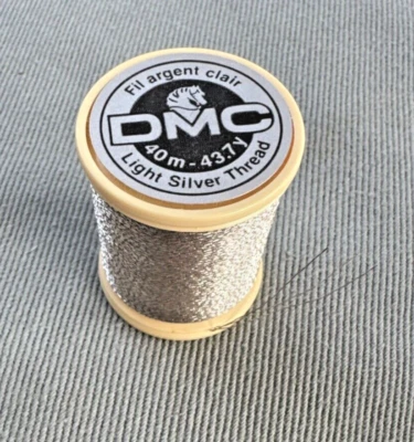 DMC Metallic Embroidery Thread 43.7yd Light Silver - Image 1 of 2