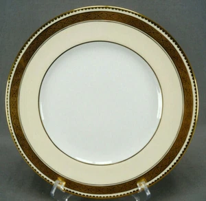 Coalport Pattern 5972/E Gold Encrusted & Ivory 10 5/8 Inch Dinner Plate C. 1920+ - Picture 1 of 9