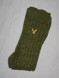 BRAND NEW LYLE & SCOTT Chunky Ribbed Socks Khaki Green - Picture 1 of 1