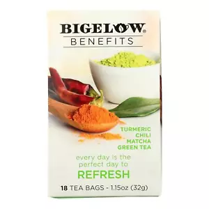 Bigelow Tea Tea - Matcha Green - Refresh - Case of 6 - 18 BAG - Picture 1 of 2