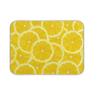 Microfiber Absorbent Dish Drying Mat for Kitchen Counter Printed Lemon - Picture 1 of 7