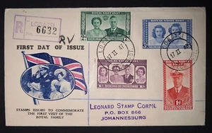 1947 Registered Bechuanaland First Day Cover FDC Lobatsi Johannesburg S Africa - Picture 1 of 2